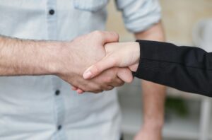 Boulevard Dental Dentist Shaking Hands with Patient