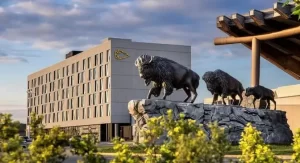 The front of the building of the Whitecap Dakota First Nation Government Building